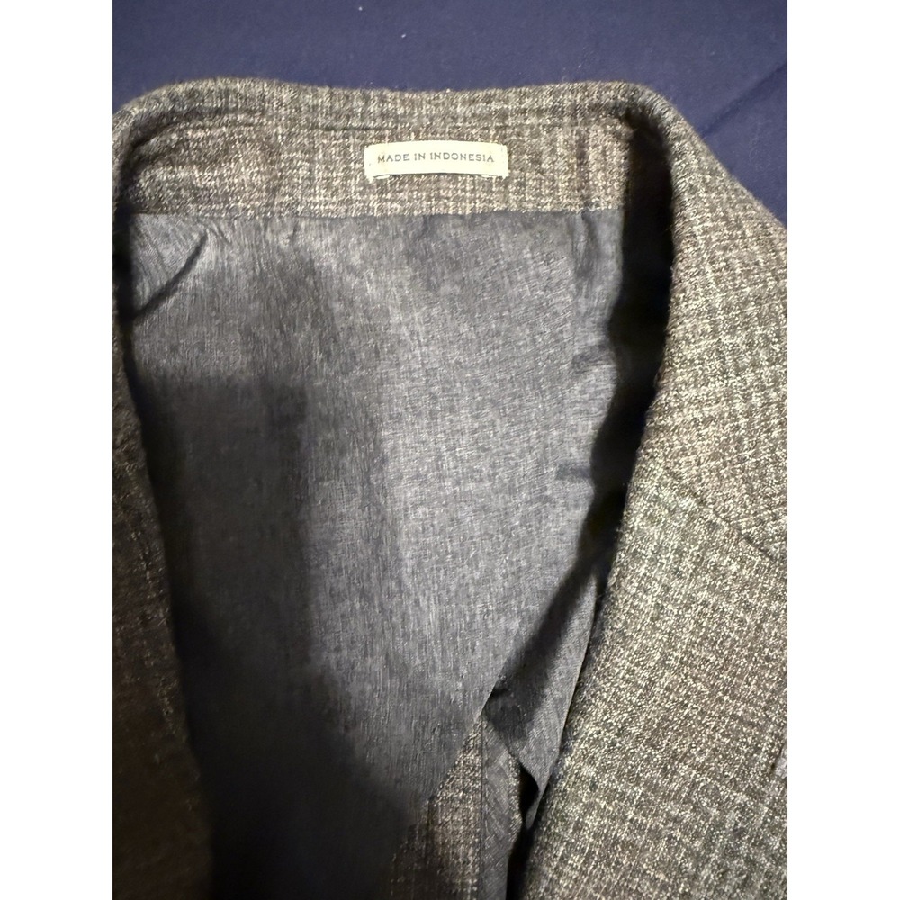 Joseph Abboud Lanificio di Pray 44R Blazer Sport Coat Jacket Gray Glen Plaid - Picture 2 of 11